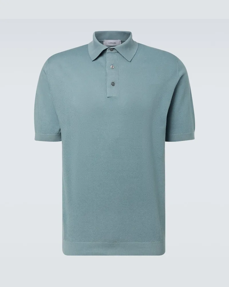 LARDINI Polohemd aus Baumwoll-Piqué Blau