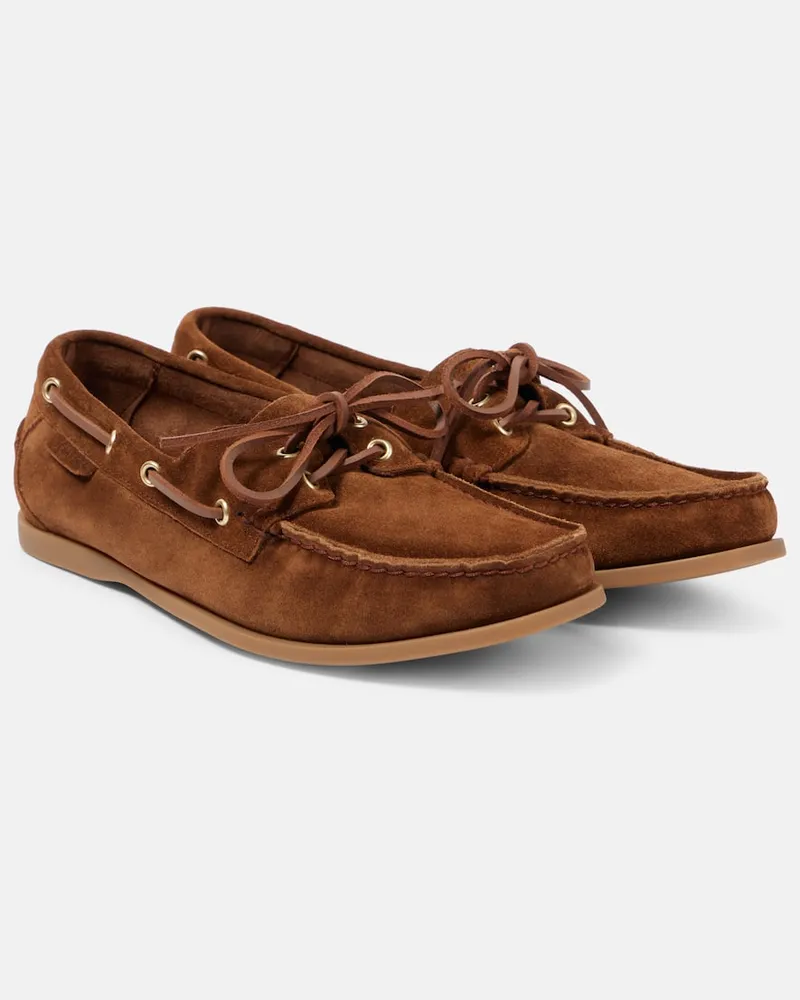 Tom Ford Segelschuhe Robin aus Veloursleder Braun