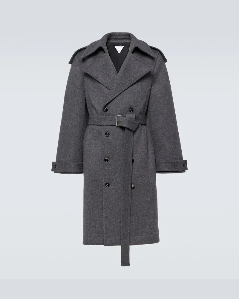 Bottega Veneta Trenchcoat aus Wolle Grau