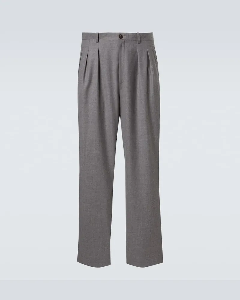The Row Hose Corley aus Schurwollflanell Grau