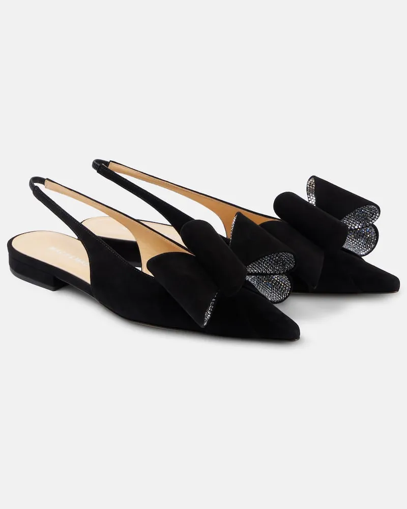 Mach & Mach Slingback-Ballerinas Le Cadeau aus Veloursleder Schwarz
