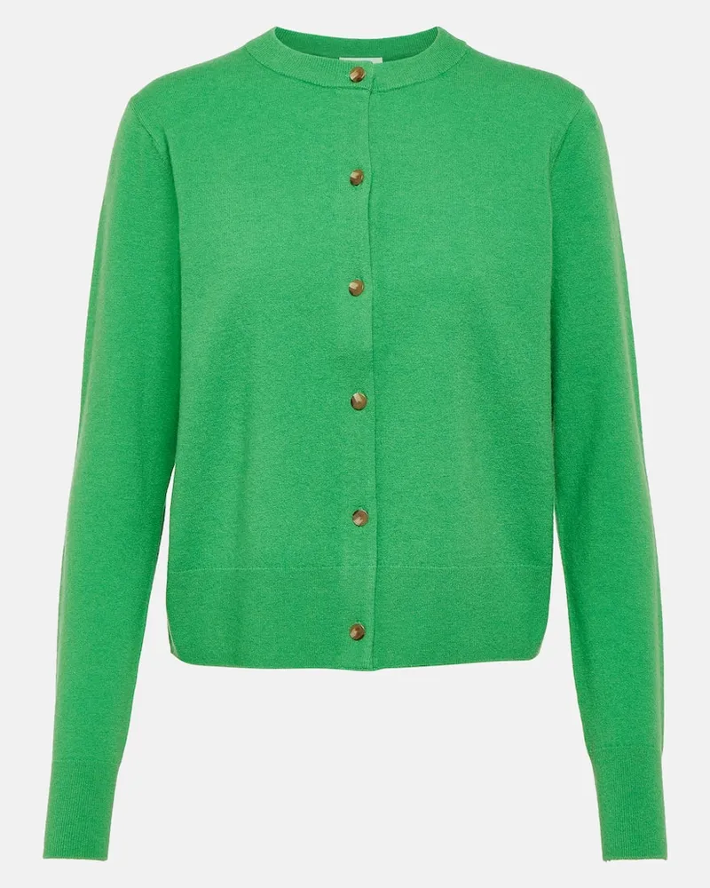 Vince Cardigan aus einem Wollgemisch Grün