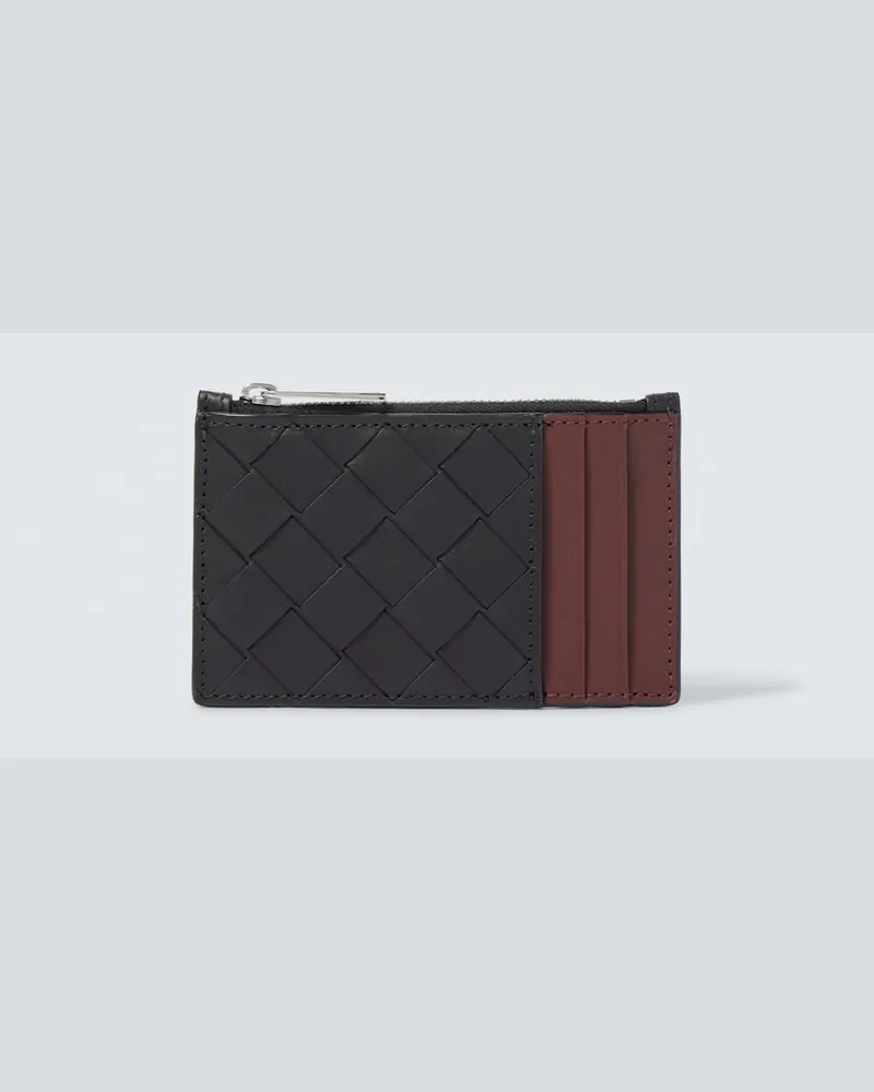 Bottega Veneta Portemonnaie Intrecciato aus Leder Braun