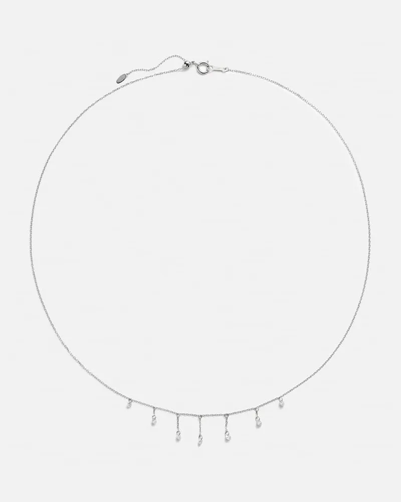 PERSEE Persée Halskette La Foule aus 18kt Weißgold mit Diamanten Silber