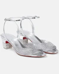 Christian Louboutin Verzierte Sandalen Cassandrissima Silber