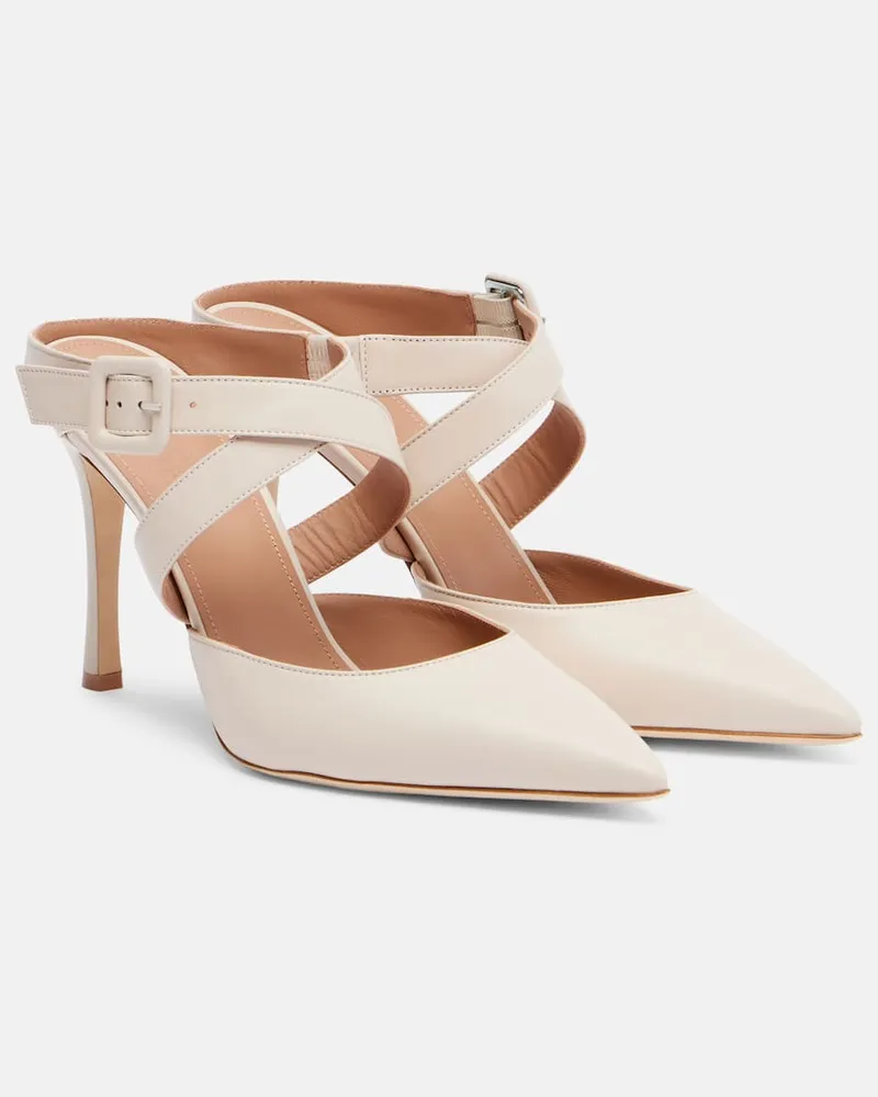 Malone Souliers Mules Evelyn 90 aus Leder Beige