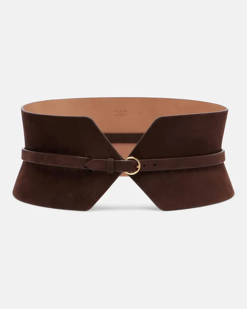 Alaïa Alaïa Gürtel aus Veloursleder Braun