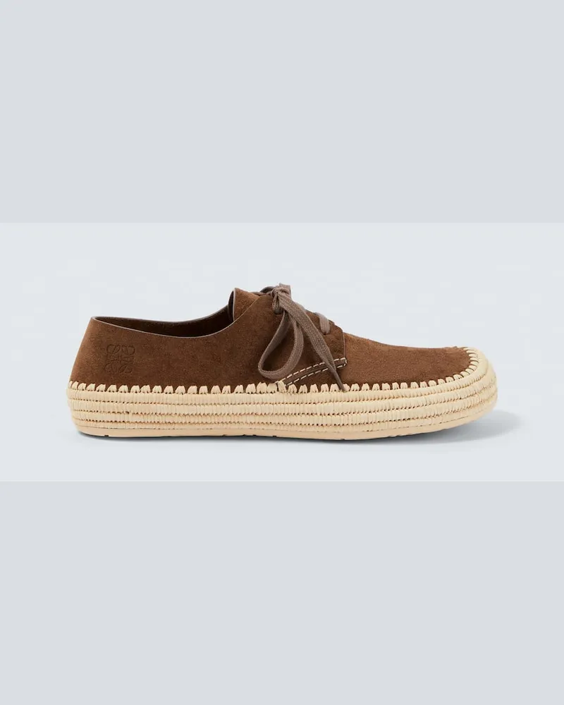 Loewe Schnürschuhe Rio aus Veloursleder Braun