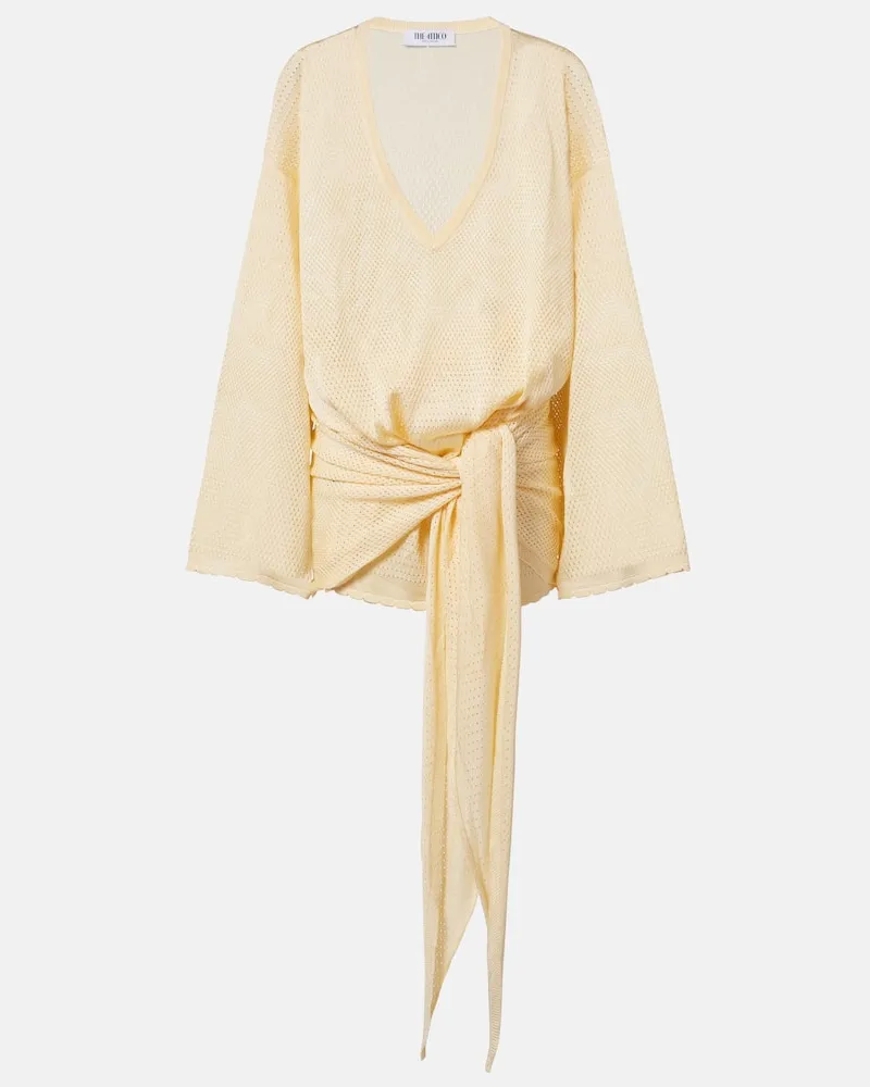 ATTICO Minikleid aus Strick Weiß