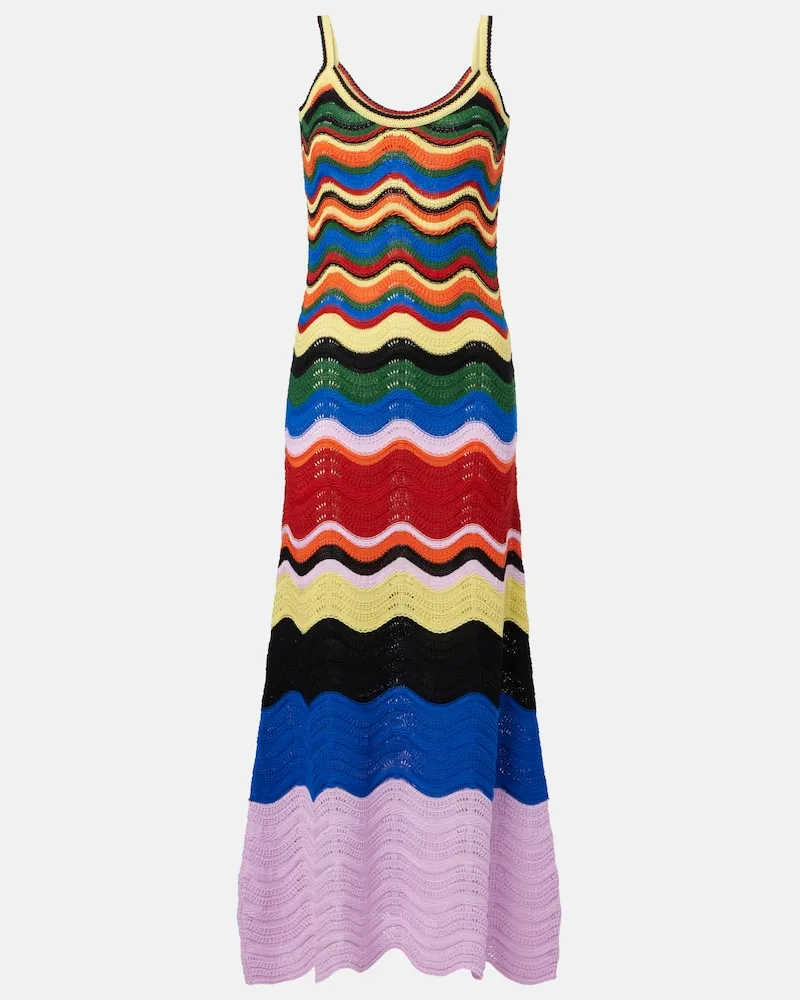 La DoubleJ Maxikleid aus Häkelstrick Multicolor
