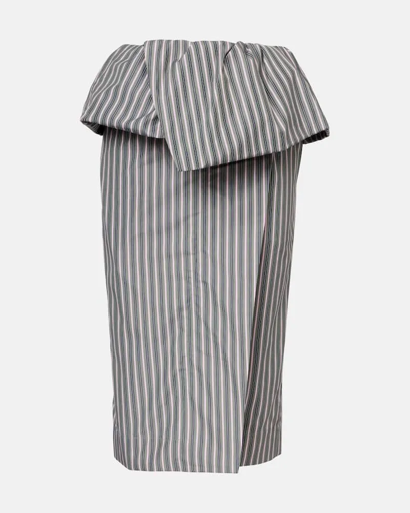 Dries van Noten Midirock aus Baumwollpopeline Weiß