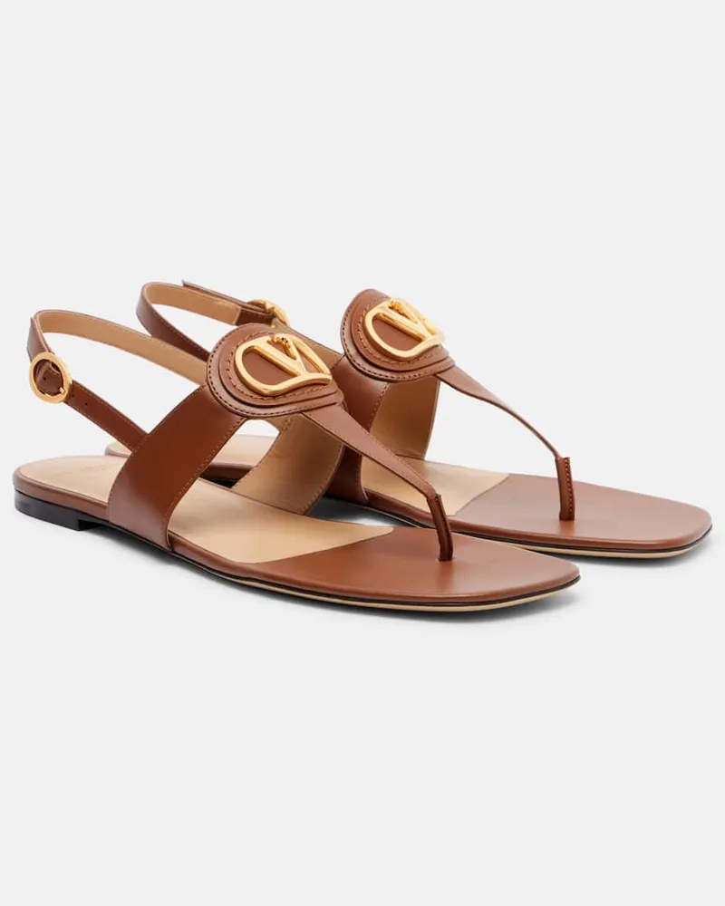Valentino Garavani Sandalen VLogo Signature aus Leder Braun