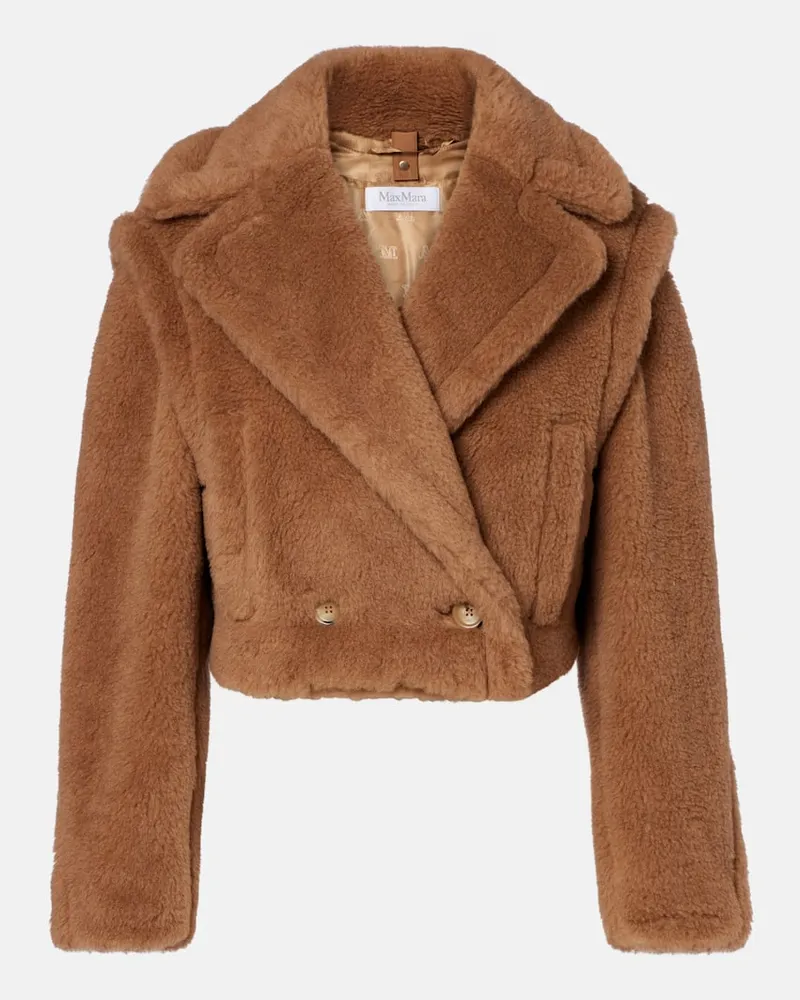 Max Mara Cropped-Jacke Santos aus Kamelhaar und Seide Braun