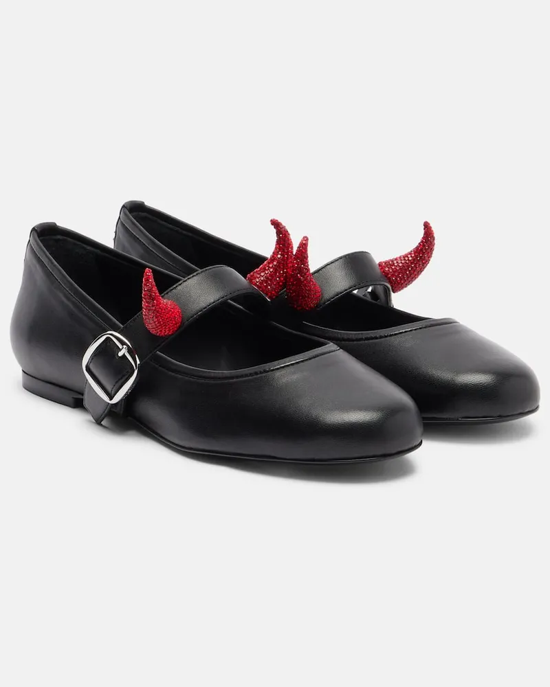 COPERNI X Disney® Mary-Jane-Ballerinas aus Leder Schwarz