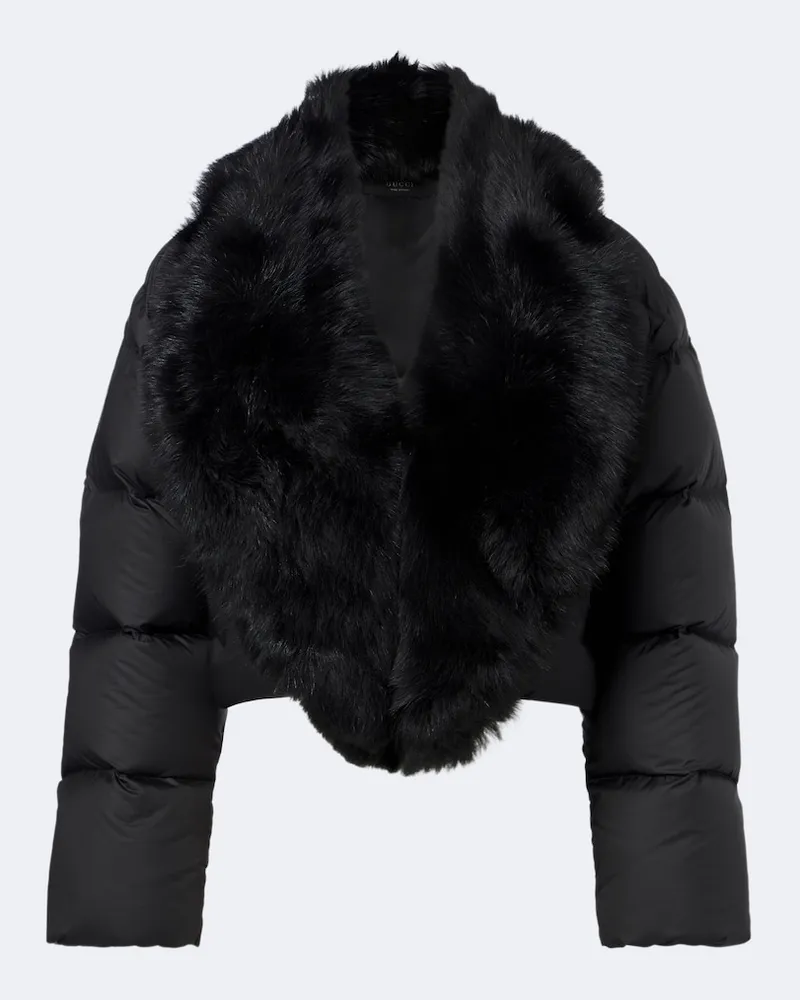 Gucci Wattierte Daunenjacke Schwarz