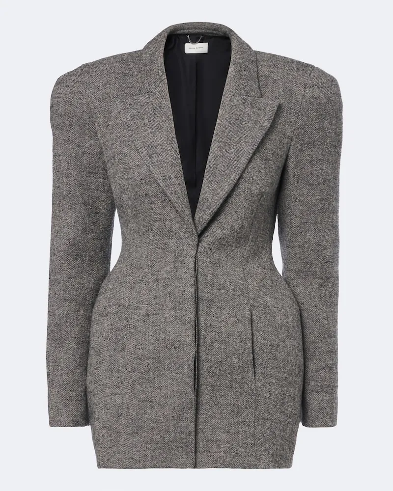 Magda Butrym Minikleid aus einem Wollgemisch Grau