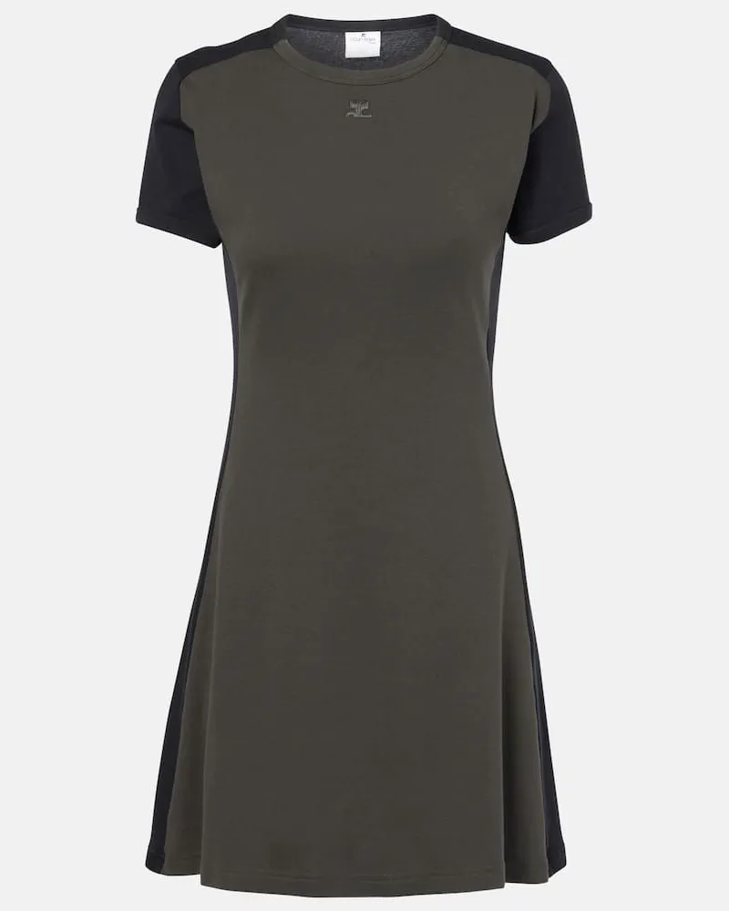 Courrèges Courrèges Kleid aus Baumwoll-Jersey Braun