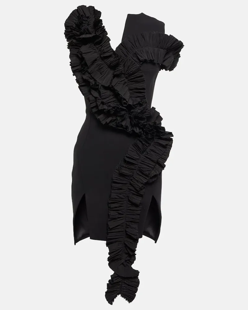 Maticevski Minikleid Avery aus Crêpe Schwarz