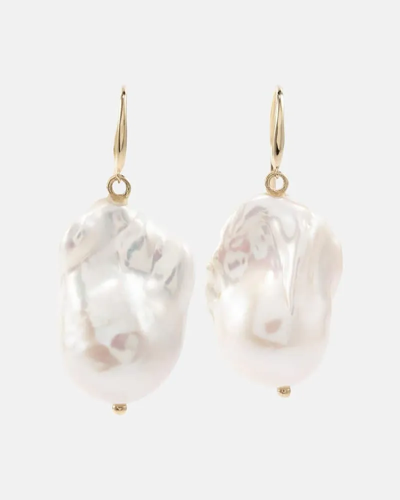 MATEO Ohrringe aus 14kt Gelbgold mit Barockperlen Gold