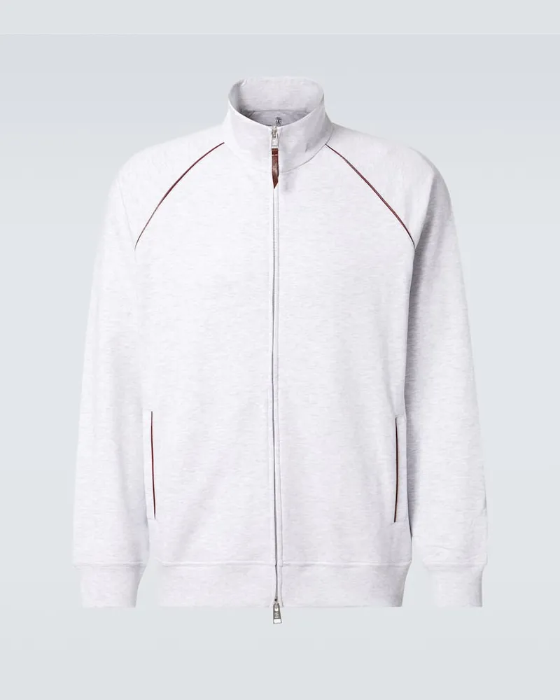 Brunello Cucinelli Trainingsjacke aus Jersey Grau