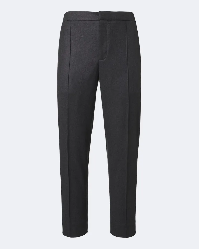 Ermenegildo Zegna Gerade Hose aus Wolle, Seide und Kaschmir Grau