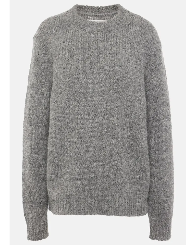 Jil Sander Oversize-Pullover aus einem Alpakawollgemisch Grau