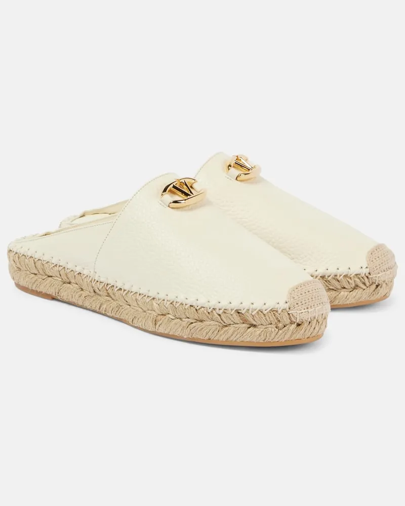 Valentino Garavani Espadrilles VLogo Moon aus Leder Weiss