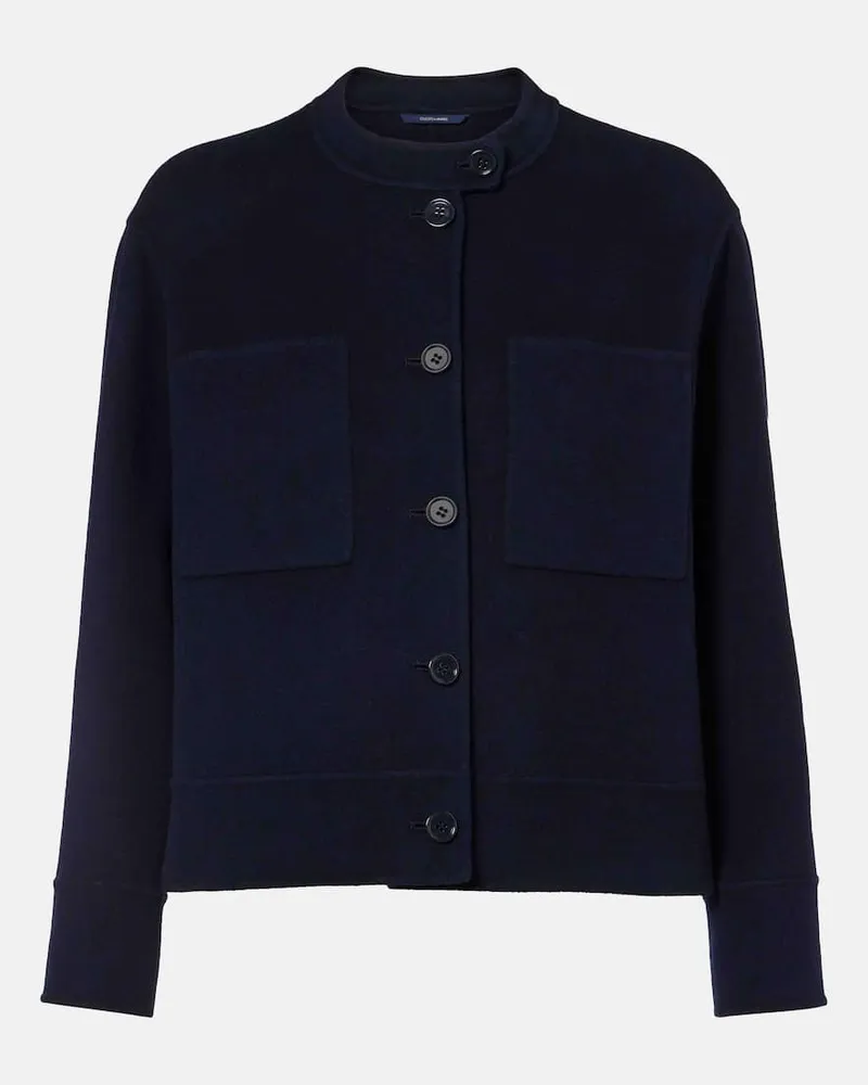 Max Mara Jacke Sarah aus Schurwolle Blau