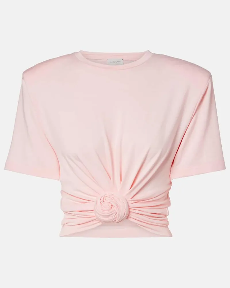 Magda Butrym T-Shirt aus Jersey Rosa