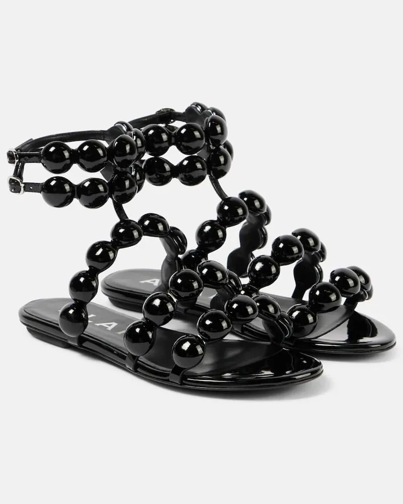 Alaïa Alaia Sandalen aus Leder Schwarz