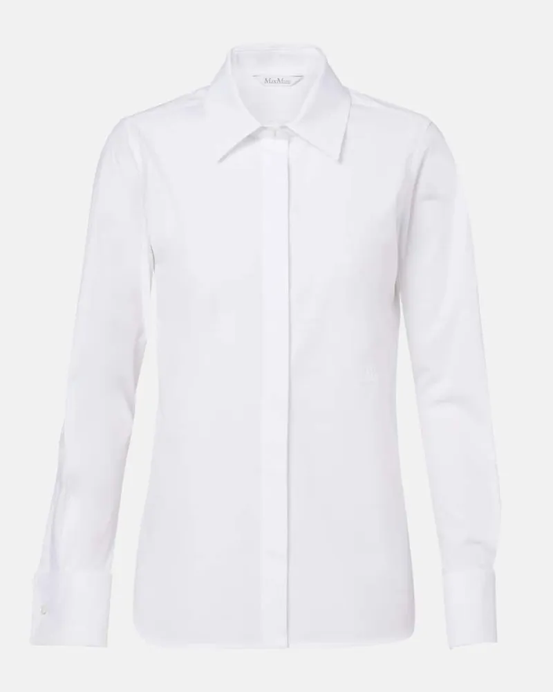 Max Mara Hemd Knut aus Popeline Weiã
