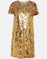 Carolina Herrera New York Minikleid mit Pailletten Gold