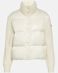 Moncler Daunenjacke mit Wolle Weiss