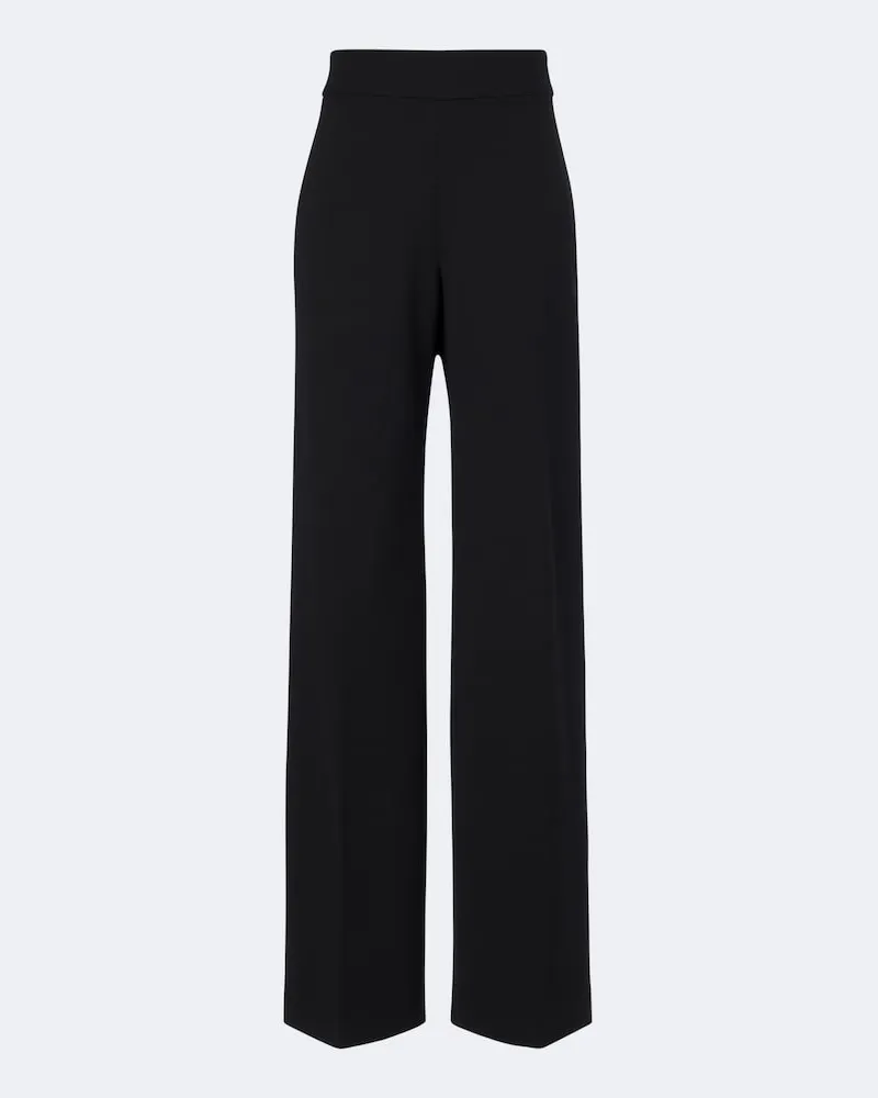 Carolina Herrera New York Weite Hose aus einem Wollgemisch Schwarz