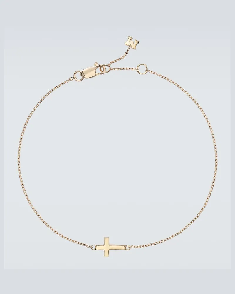 MATEO Armband Mini Cross aus 14kt Gelbgold Gold