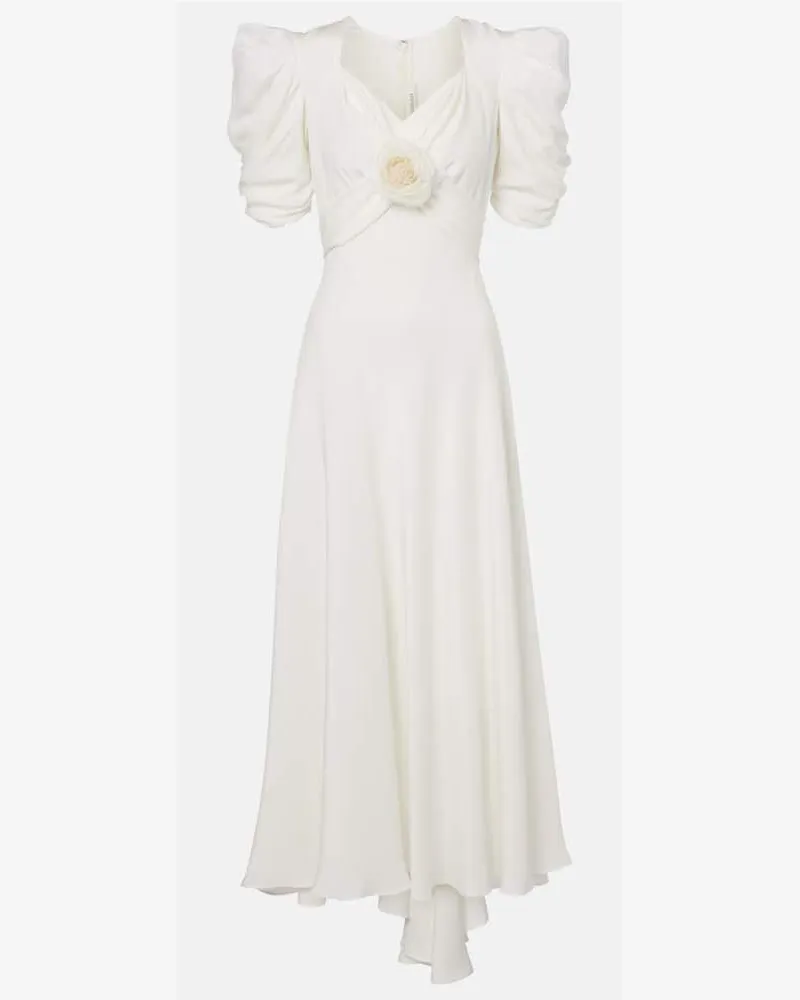 Rodarte Robe aus Seiden-Crêpe Weiß