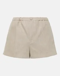 Valentino Garavani Shorts aus Leinen-Canvas Beige