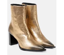 Ankle Boots aus Metallic-Leder