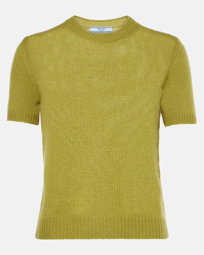 Prada Top aus Kaschmir Grün