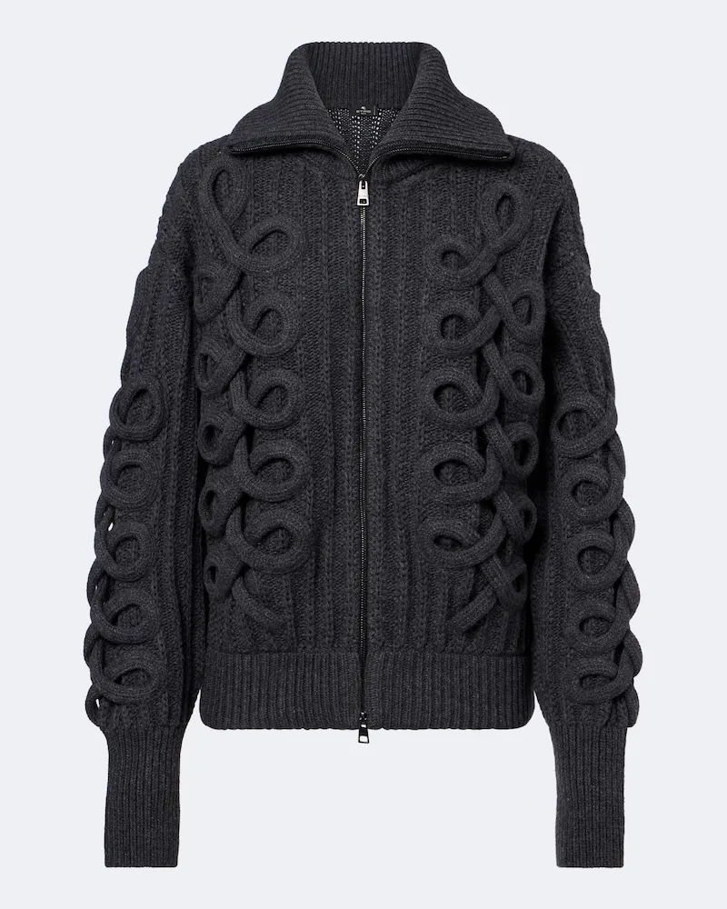 Etro Cardigan aus einem Wollgemisch Grau