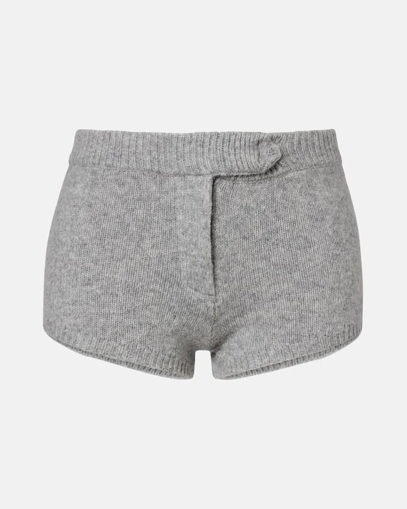 Aya Muse Shorts Vita aus Strick Grau