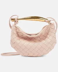 Bottega Veneta Tote Sardine Mini aus Leder Pink