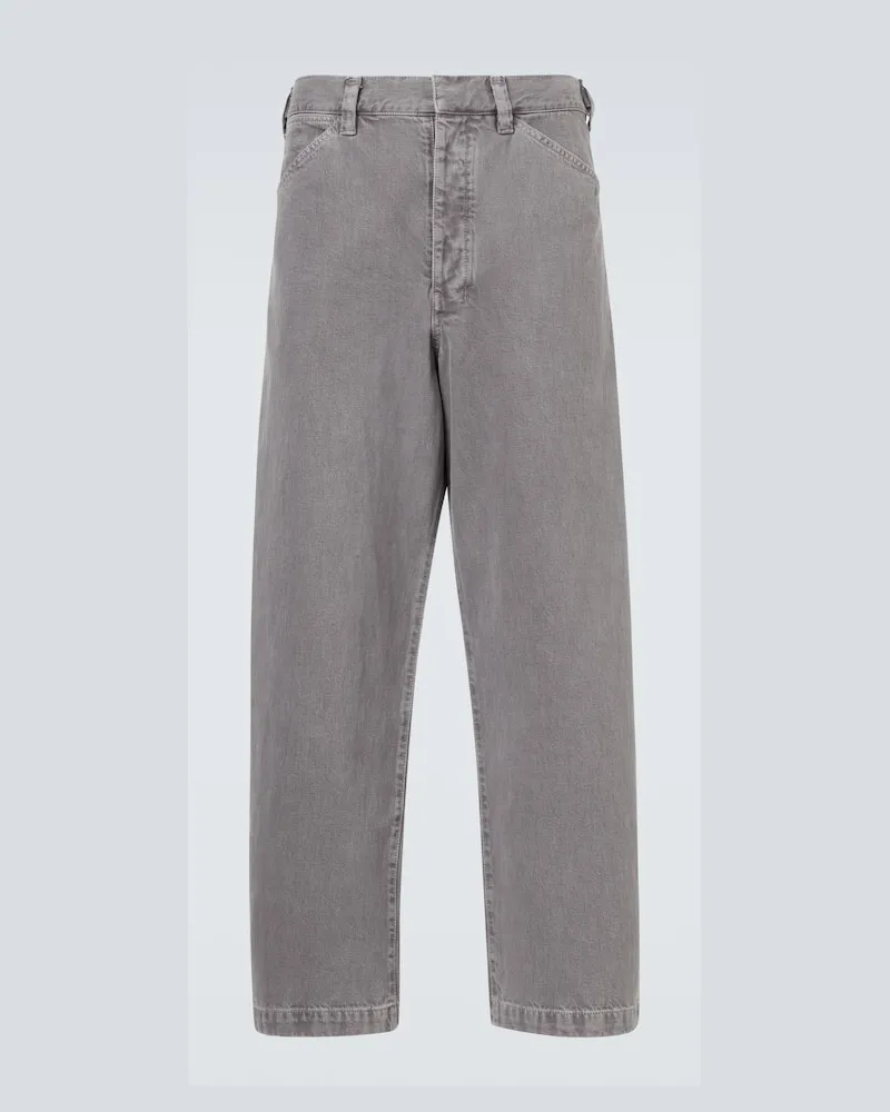 Christophe Lemaire Wide-Leg Jeans Maxi Grau