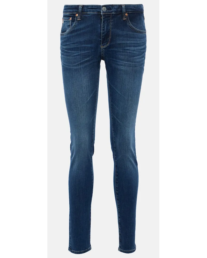 Adriano Goldschmied Low-Rise Skinny Jeans Legging Blau