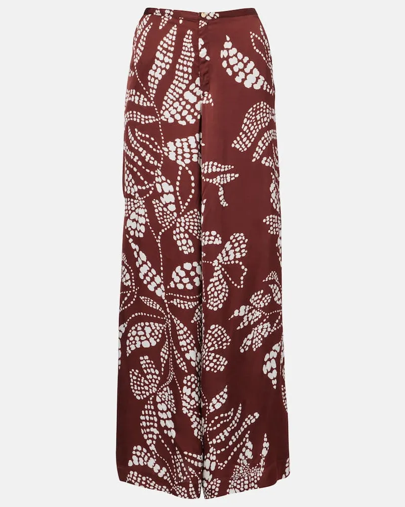 Poupette St Barth Weite High-Rise-Hose Clea Braun