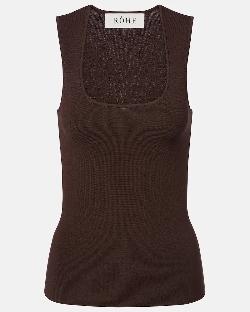 Róhe Róhe Tanktop aus Strick Braun
