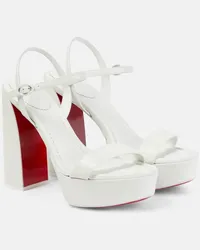 Christian Louboutin Plateausandalen Movida Jane 130 aus Leder Weiss