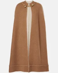 Stella McCartney Cape aus Boucle Braun