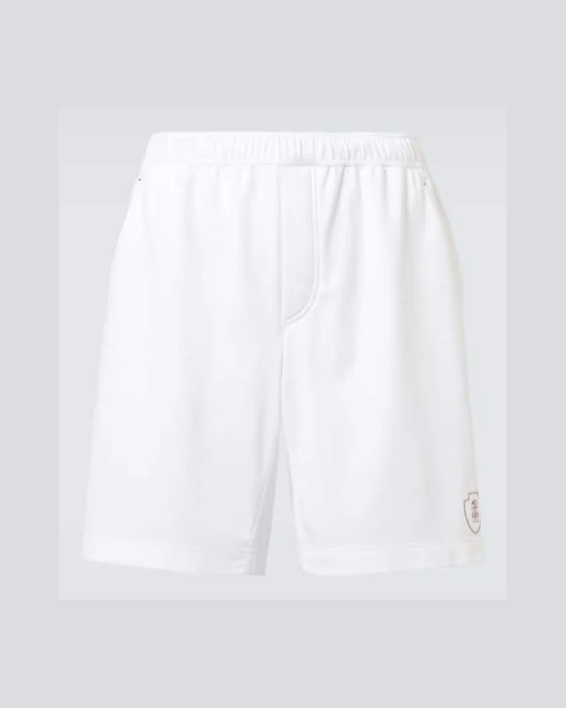 Brunello Cucinelli Shorts aus Baumwoll-Jersey Weiß