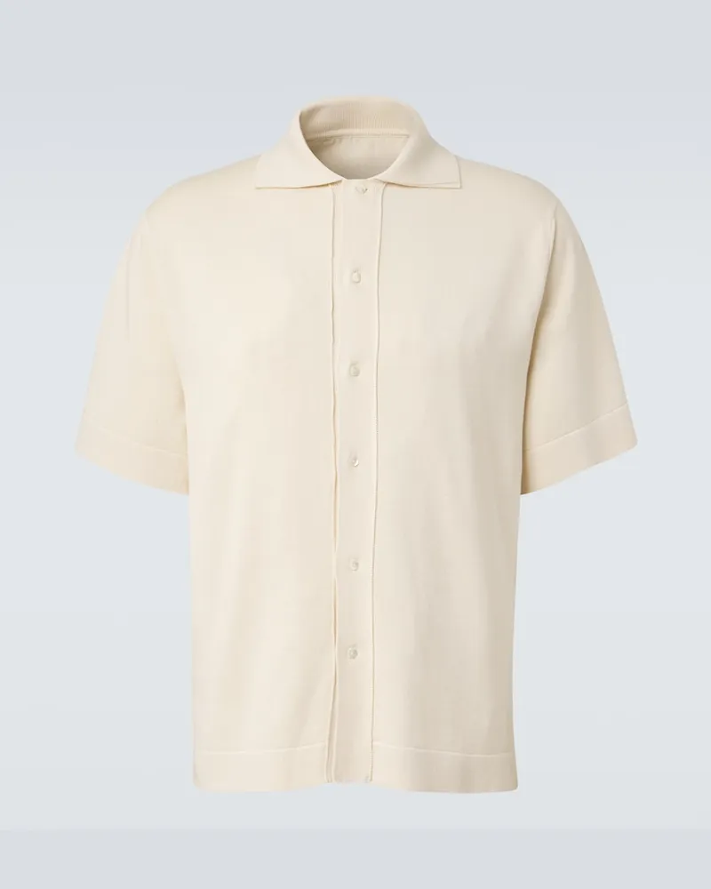 Stoffa Stòffa Hemd aus Baumwolle Beige